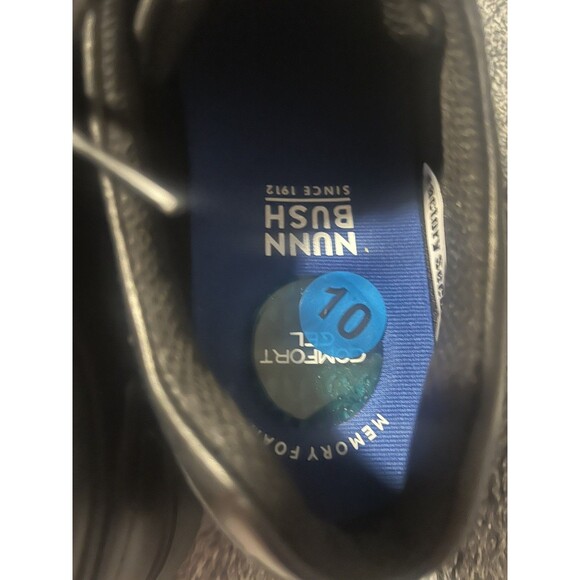 NWT Nunn Bush Kore Men’s Black Leather Comfort Gel Oxford Loafers 10 Wide No Box
